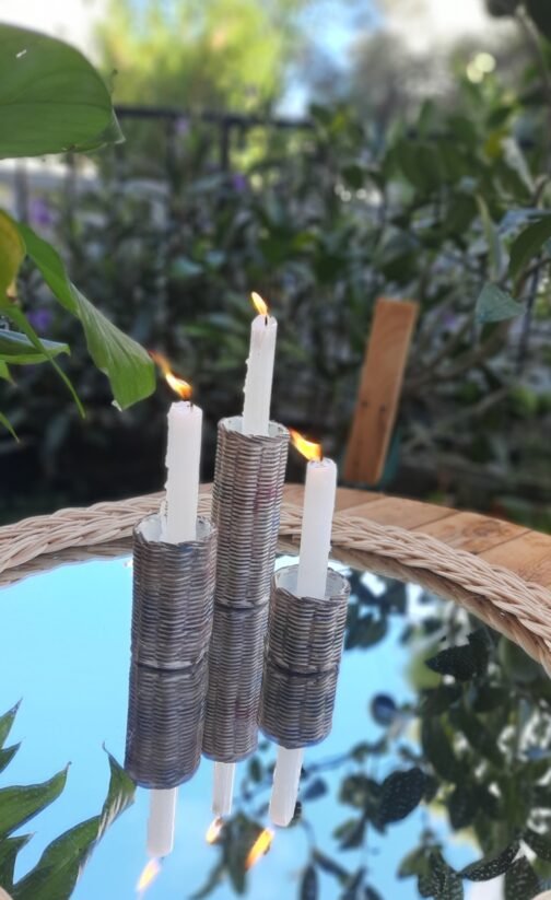 RATTAN 3'lü MUMLUK - Görsel 4