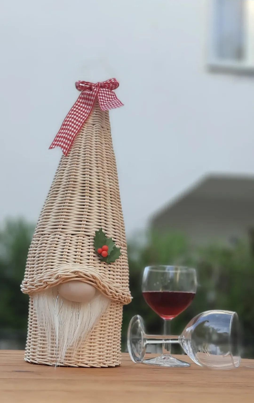 RATTAN GNOME ŞİŞE SEPET