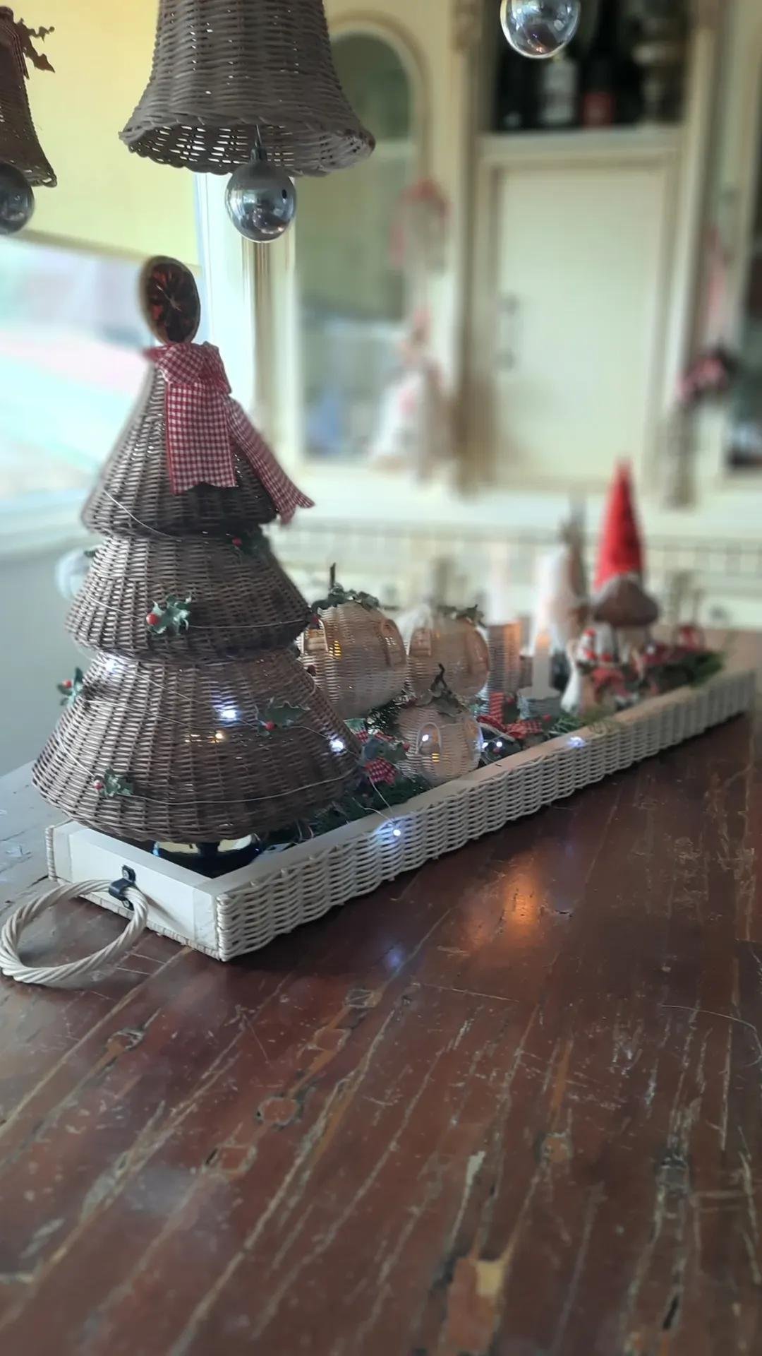 RATTAN LED AYDINLATMA ÇAM AĞACI