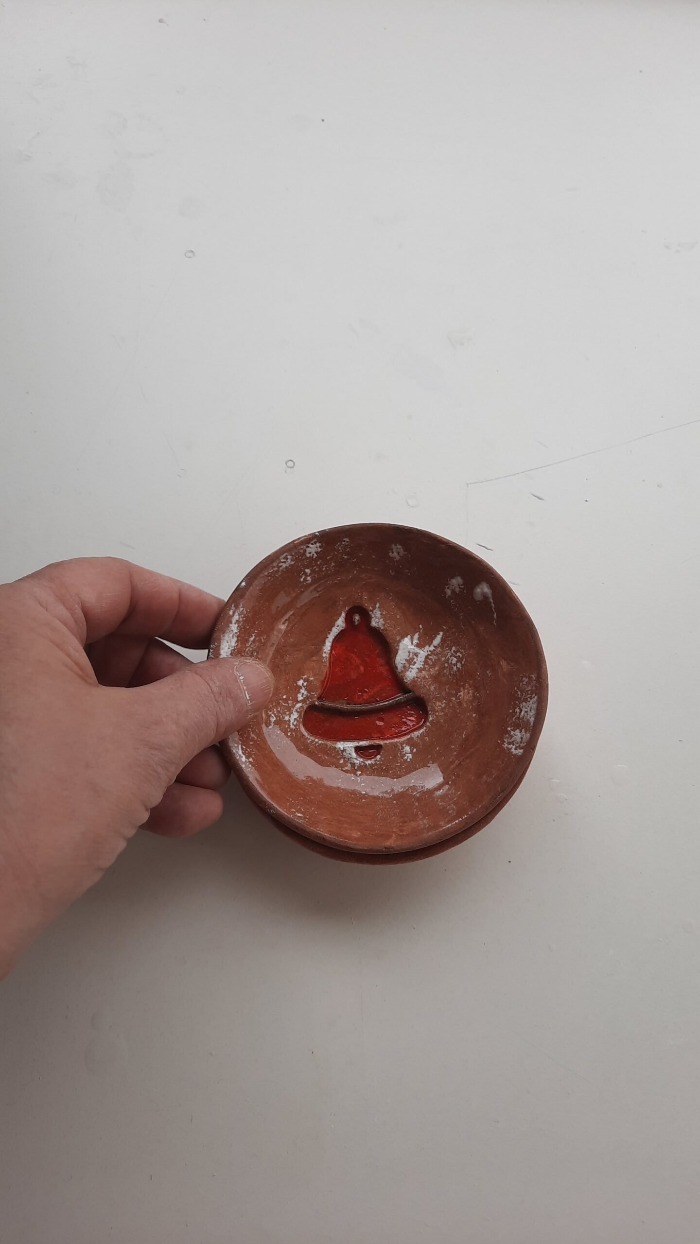 SERAMİK KASE-el yapımı çan desenli 2 adet