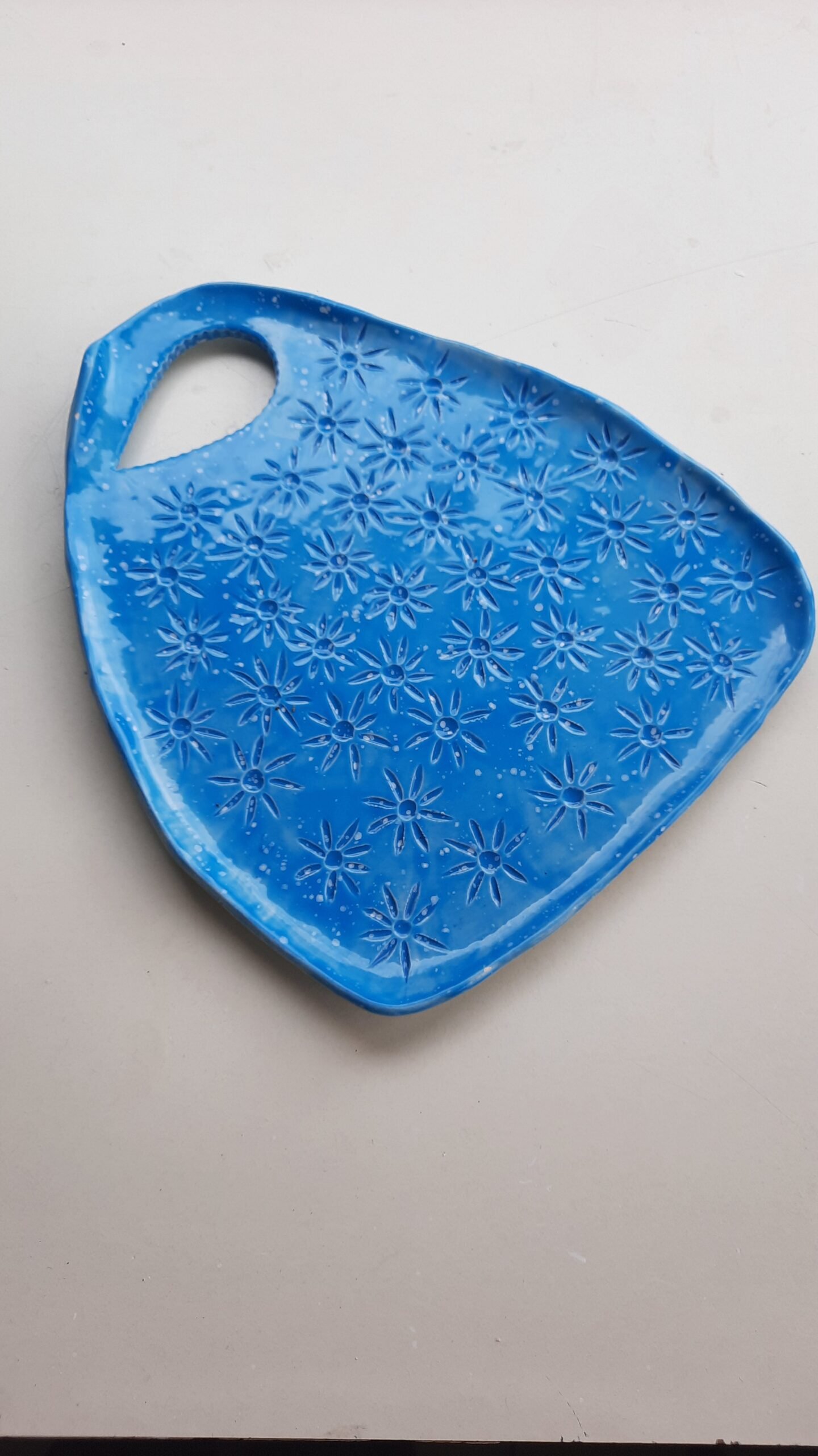 SERAMİK PEYNİR TABAĞI MAVİ-el yapımı