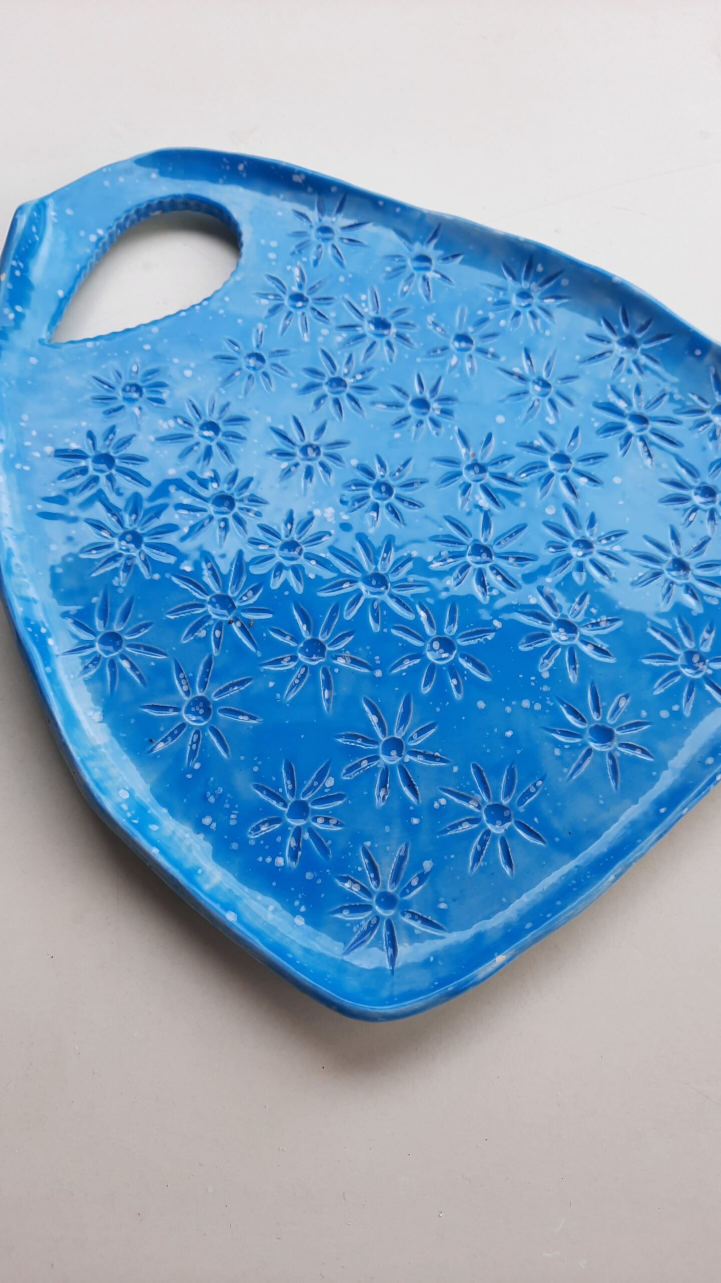 SERAMİK PEYNİR TABAĞI MAVİ-el yapımı