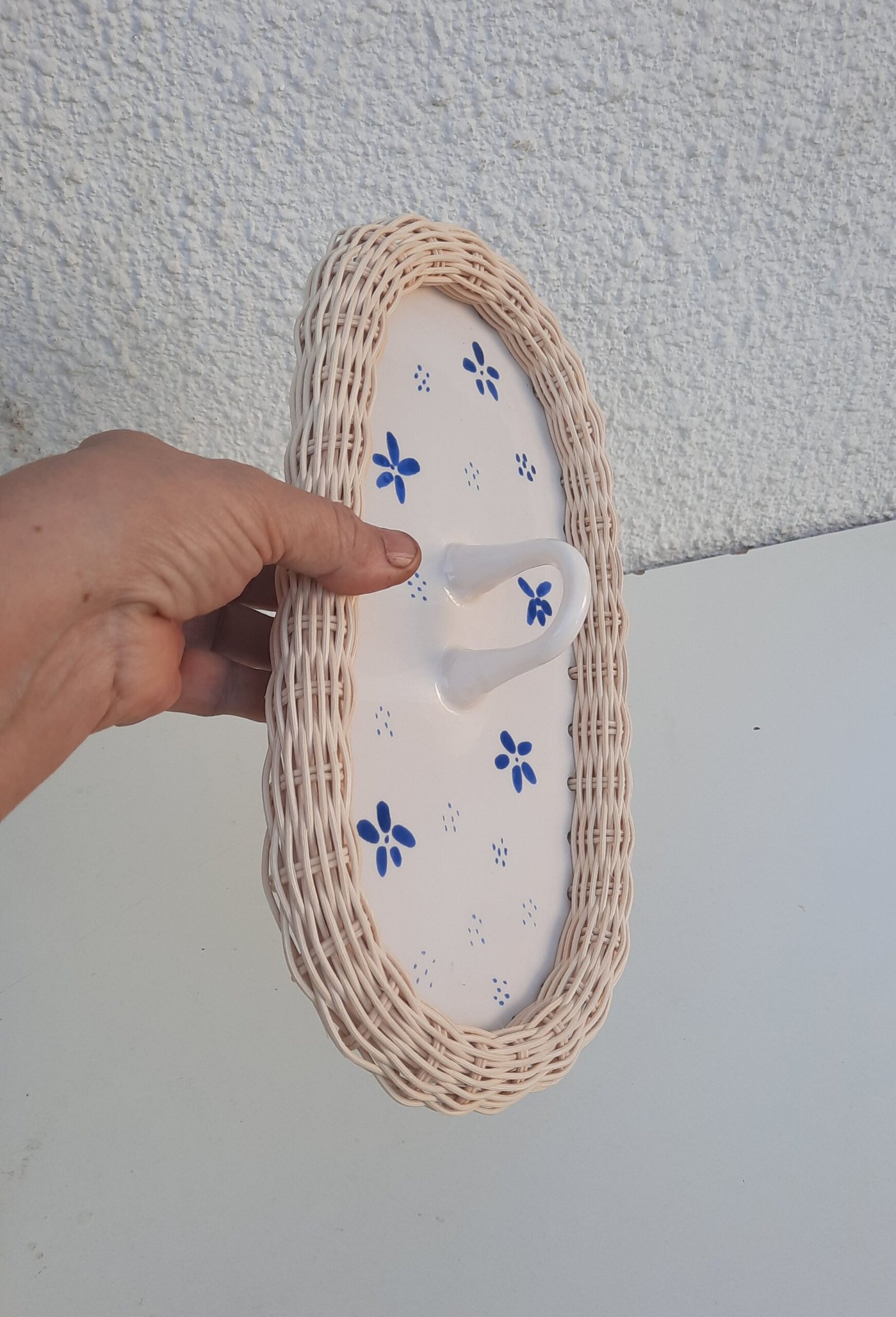 SERAMİK&RATTAN KULPLU OVAL SUNUMLUK - Görsel 3