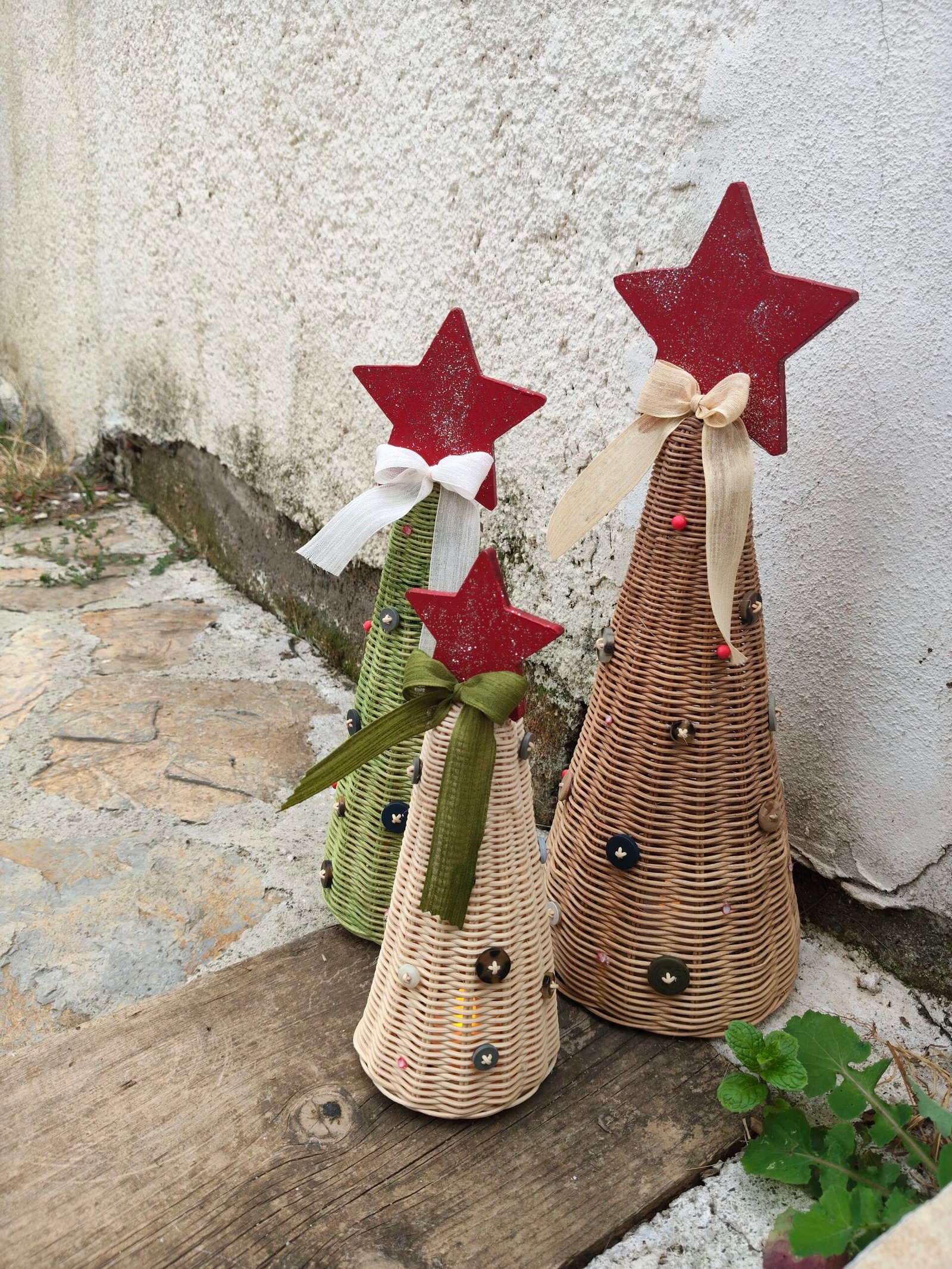 RATTAN ÇAM AĞAÇLARI (Led aydınlatmalı)